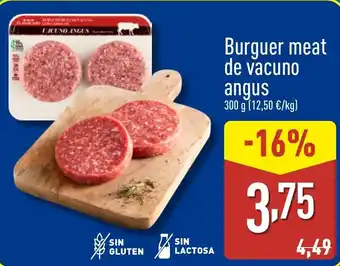ALDI Burguer meat de vacuno angus oferta