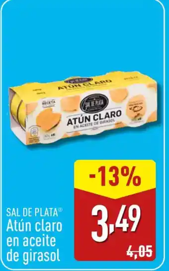 ALDI SAL DE PLATA Atún claro en aceite de girasol oferta