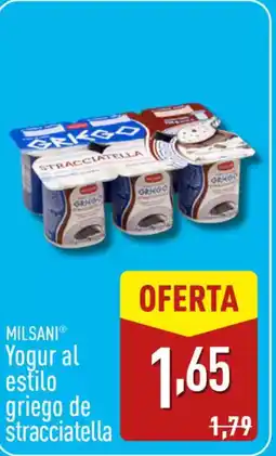 ALDI MILSANI Yogur al estilo griego de stracciatella oferta