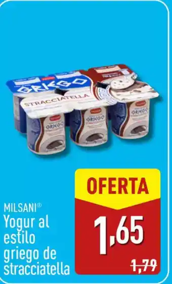ALDI MILSANI Yogur al estilo griego de stracciatella oferta