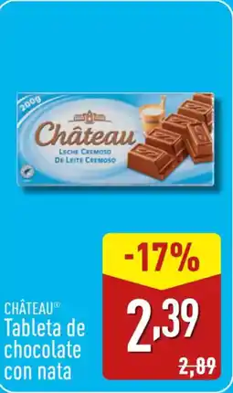 ALDI CHÂTEAU® Tableta de chocolate con nata oferta