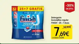 Dialprix FINISH Detergente lavavajillas regular 25+7 dosis oferta