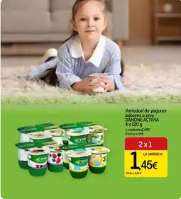 Dialprix DANONE ACTIVIA Variedad de yogures sabores o zero oferta