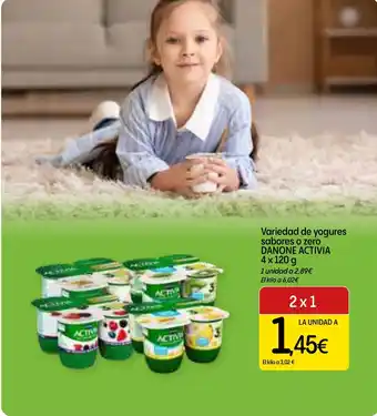 Dialprix DANONE ACTIVIA Variedad de yogures sabores o zero oferta