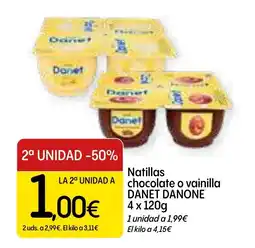 Dialprix DANONE ACTIVIA Natillas chocolate o vainilla oferta