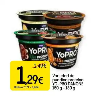 Dialprix YO-PRO DANONE Variedad de pudding proteína oferta