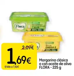 Dialprix FLORA Margarina clásica o con aceite de oliva oferta