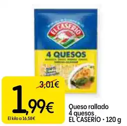 Dialprix EL CASERÍO Queso rallado 4 quesos oferta