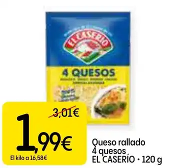 Dialprix EL CASERÍO Queso rallado 4 quesos oferta