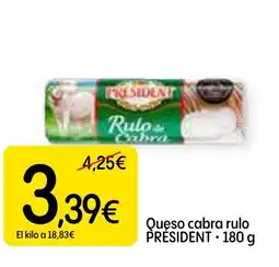 Dialprix PRÉSIDENT Queso cabra rulo oferta