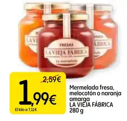 Dialprix LA VIEJA FÁBRICA Mermelada fresa, melocotón o naranja amarga oferta