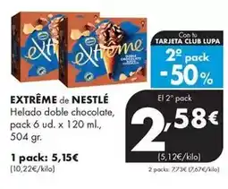Supermercados Lupa Nestlé - helado doble chocolate oferta