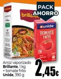 Unide Supermercados Unide/brillante - arroz vaporizado + tomate frito oferta
