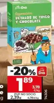 Dia Gran dia - pétalos de trigo y chocolate 500 g oferta