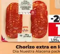 Dia Dia nuestra alacena - chorizo extra en lonchas pack-2 x 100 g oferta