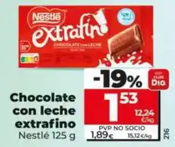 Dia Nestlé - chocolate con leche extrafino oferta