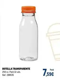 Makro Botella transparente oferta