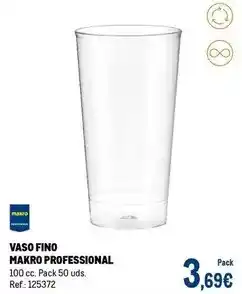 Makro Makro - vaso fino oferta