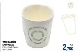 Makro Vaso cartón enfudado oferta
