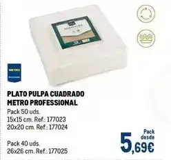 Makro Metro professional - plato pulpa cuadrado oferta