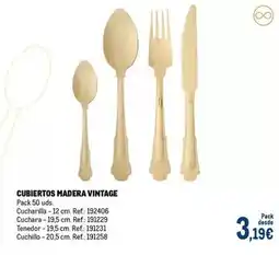 Makro Vintage - cubiertos madera oferta