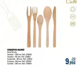 Makro Cubiertos bambu oferta