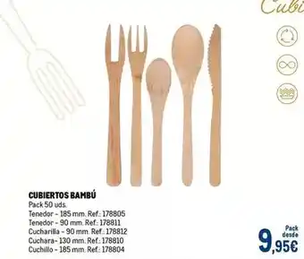 Makro Cubiertos bambu oferta