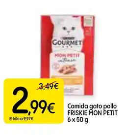 Dialprix FRISKIE MON PETIT Comida gato pollo oferta