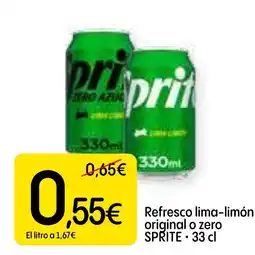 Dialprix SPRITE Refresco lima-limón original o zero oferta