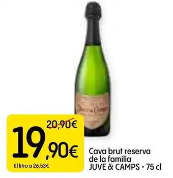 Dialprix JUVE & CAMPS Cava brut reserva de la familia oferta