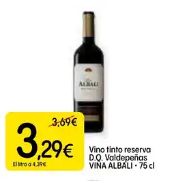 Dialprix VINA ALBALI Vino tinto reserva D.Q. Valdepeñas oferta