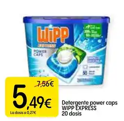 Dialprix WIPP EXPRESS Detergente power caps 20 dosis oferta