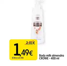 Dialprix CROWE Body milk almendra oferta