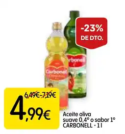 Dialprix CARBONELL  Aceite oliva suave 0,4° o sabor 1° oferta