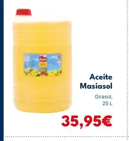 Cash Unide MASIASOL Aceite oferta