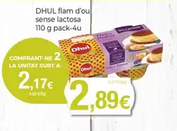Supermercats Jespac DHUL flam d'ou sense lactosa oferta