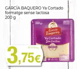 Supermercats Jespac GARCÍA BAQUERO Ya Cortado formatge sense lactosa oferta