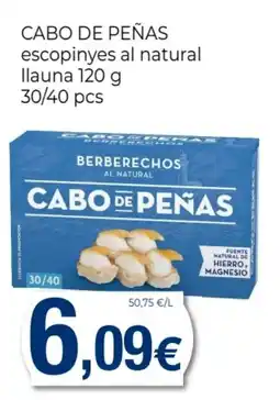 Supermercats Jespac CABO DE PEÑAS escopinyes al natural llauna oferta