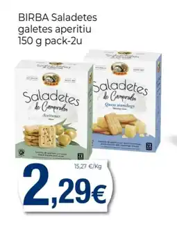 Supermercats Jespac BIRBA Saladetes galetes aperitiu oferta
