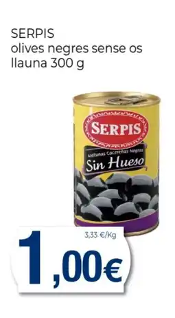 Supermercats Jespac SERPIS olives negres sense os llauna oferta