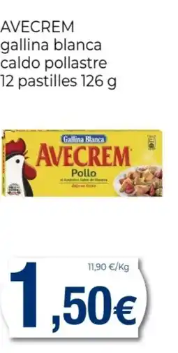 Supermercats Jespac AVECREM gallina blanca caldo pollastre 12 pastilles oferta