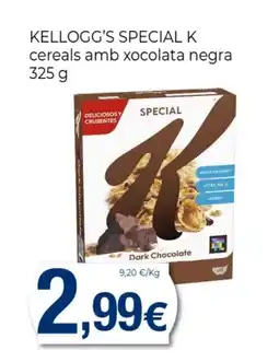 Supermercats Jespac KELLOGG'S SPECIAL K cereals amb xocolata negra oferta