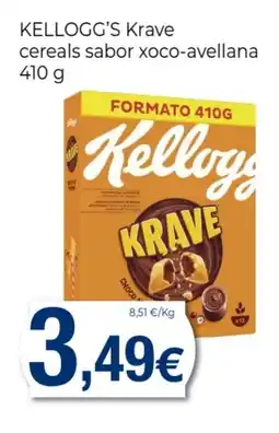 Supermercats Jespac KELLOGG'S Krave cereals sabor xoco-avellana oferta