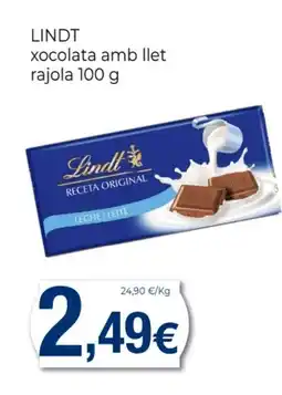 Supermercats Jespac LINDT xocolata amb llet oferta