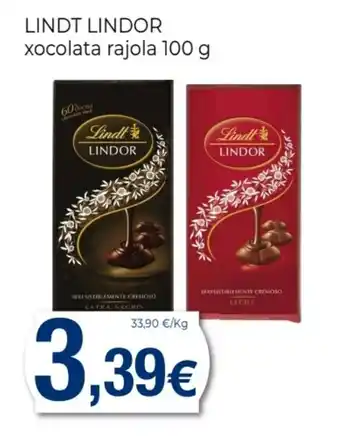 Supermercats Jespac LINDT LINDOR xocolata rajola oferta