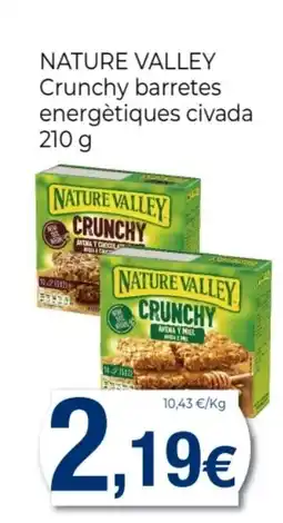 Supermercats Jespac NATURE VALLEY Crunchy barretes energètiques civada oferta