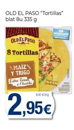 Supermercats Jespac OLD EL PASO Tortillas oferta
