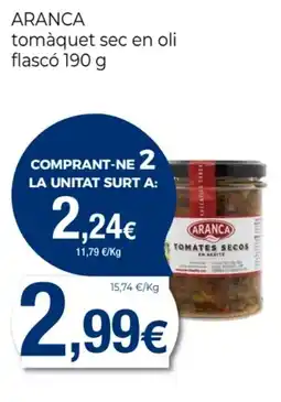 Supermercats Jespac ARANCA tomàquet sec en oli flascó oferta
