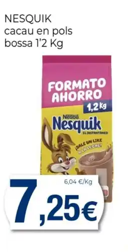 Supermercats Jespac NESQUIK cacau en pols bossa oferta
