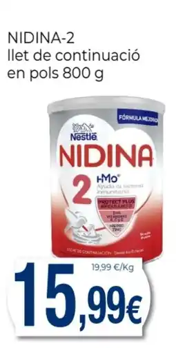 Supermercats Jespac NIDINA-2 llet de continuació en pols oferta